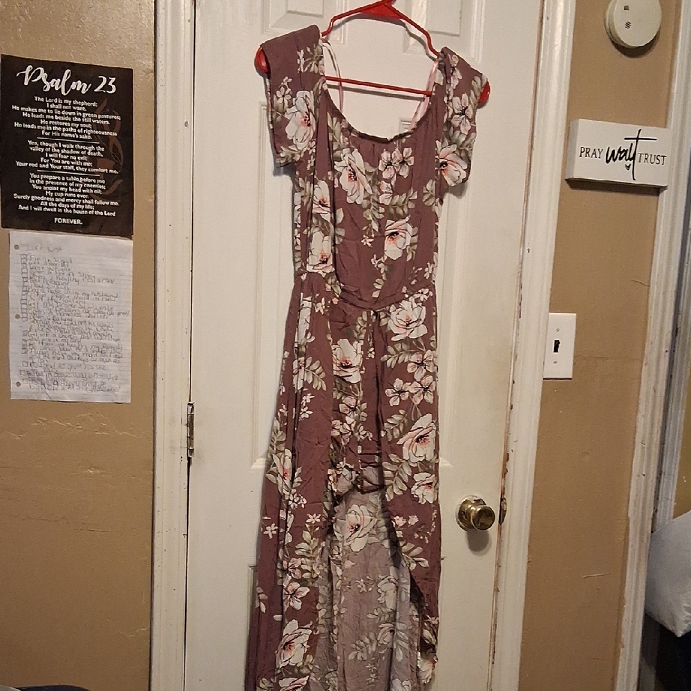 Love J Floral Mauve Jumpsuit - Picture 1 of 6